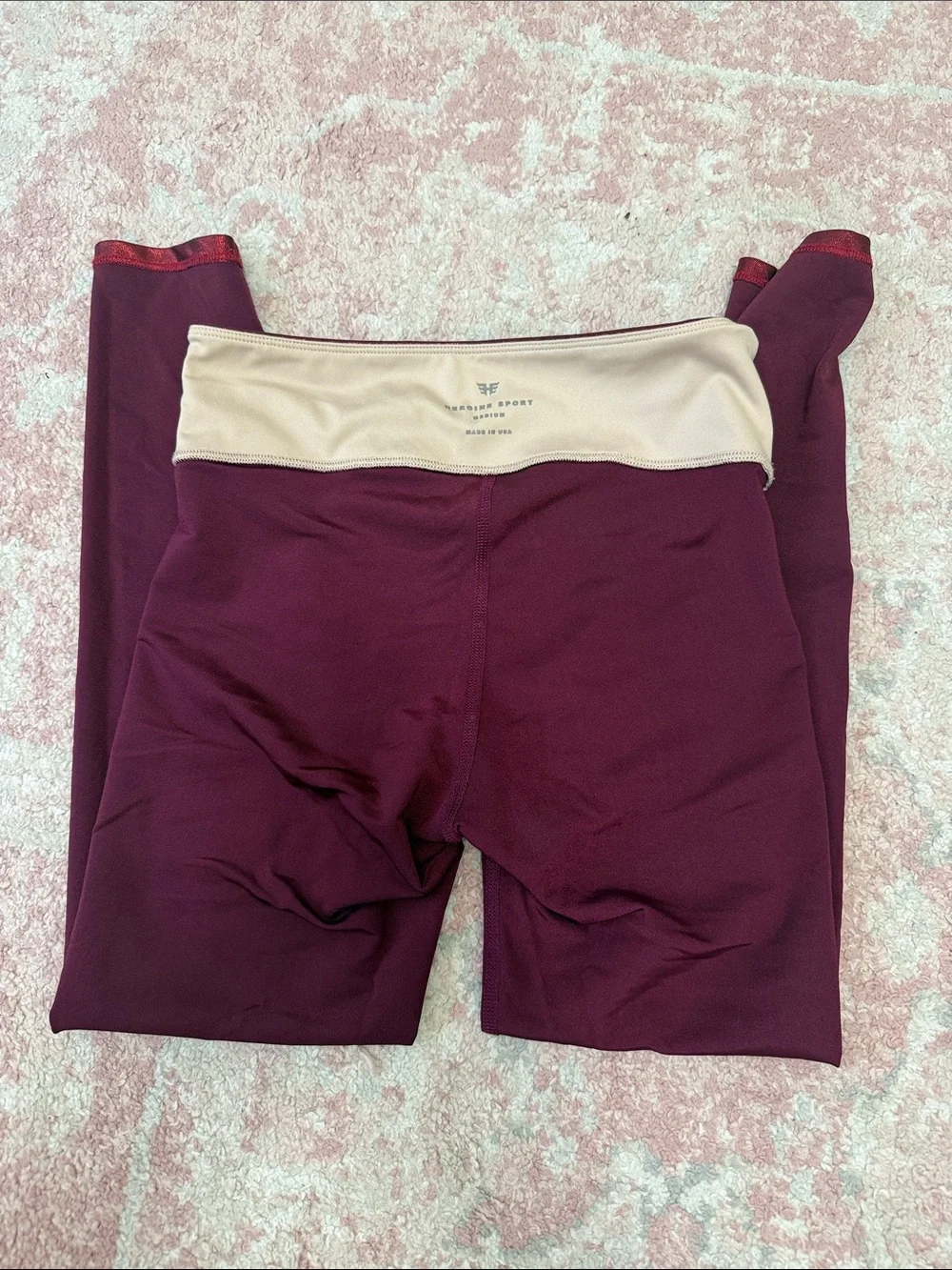 Heroine Sport Metallic Red High-Waist Leggings